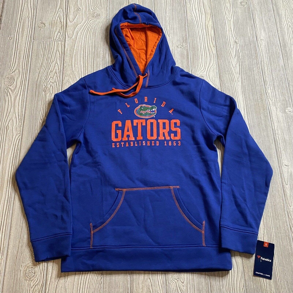 Fanatics Florida Gators Logo Pullover Hoodie Men’s M Blue Pocket New